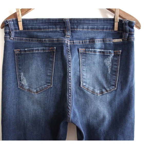 KanCan MidRise Leopard Patch Skinny Jeans 15 31 (12) Preowned - Picture 14 of 16